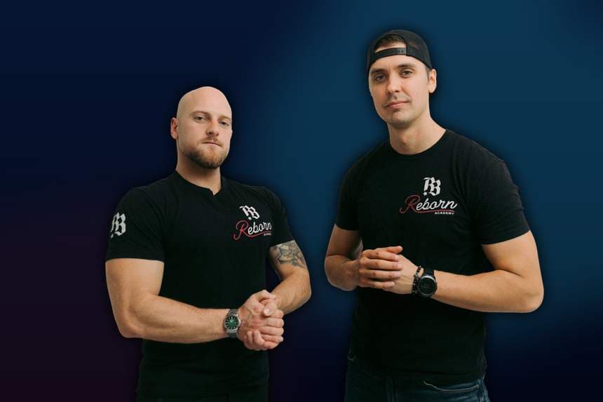 Mike Gagat and Daniel Ziedins — founders of Reborn Academy