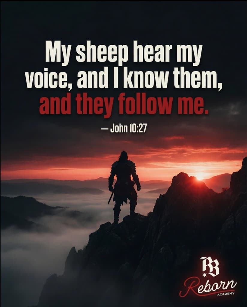 Warrior on a mountain peak — Reborn Academy faith-based transformation